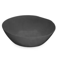 Kirklands Home Black Melamine Santal Serving Bowl New