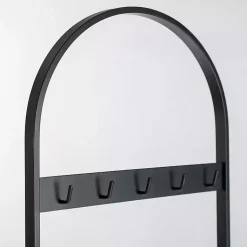 Decorative Accents>Kirklands Home Metal & Natural Wood Ladder with Hooks Black