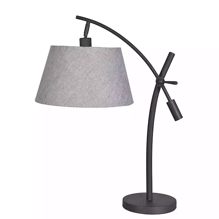 Kirklands Home Black Metal Adjustable Task Shade Table Lamp Gray Hot