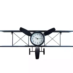 Kirklands Home Black Metal Airplane Wall Clock Hot