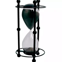 Decorative Accents>Kirklands Home Metal and Sand Cage Hourglass Black
