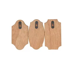 Kirklands Home Black Metal and Wood Wall Hooks, Set of 3 Discount