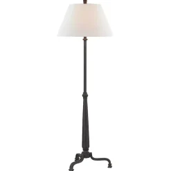 Kirklands Home Black Metal Antique Randy Floor Lamp White New