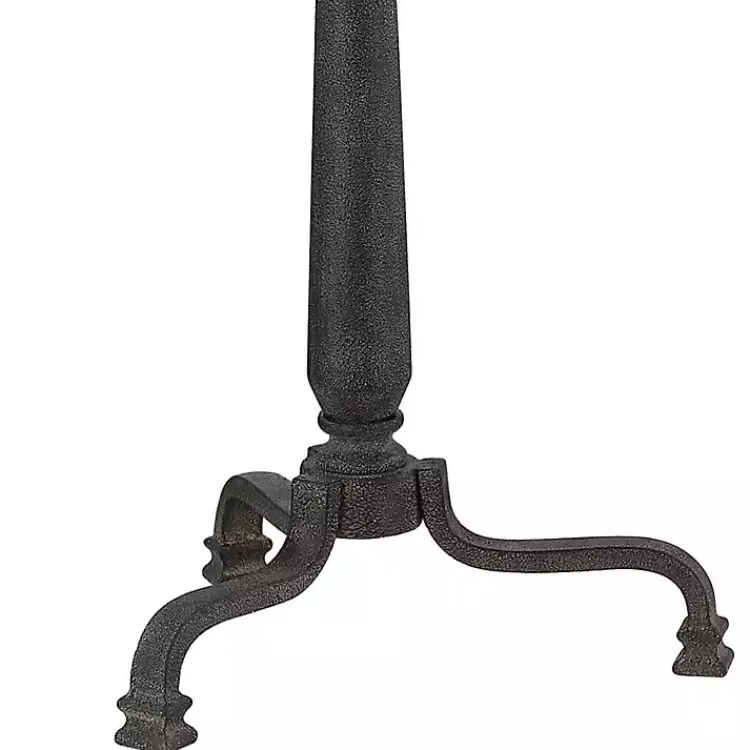 Kirklands Home Black Metal Antique Randy Floor Lamp White New