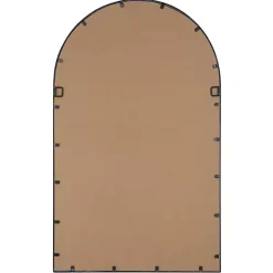 Kirklands Home Black Metal Arch Frame Wall Mirror