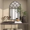 Kirklands Home Black Metal Arch Framed Mirror Sale