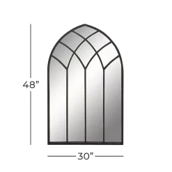 Kirklands Home Black Metal Arch Framed Mirror Sale