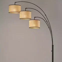 Kirklands Home Metal 3-Arm Arched Floor Lamp Black Clearance