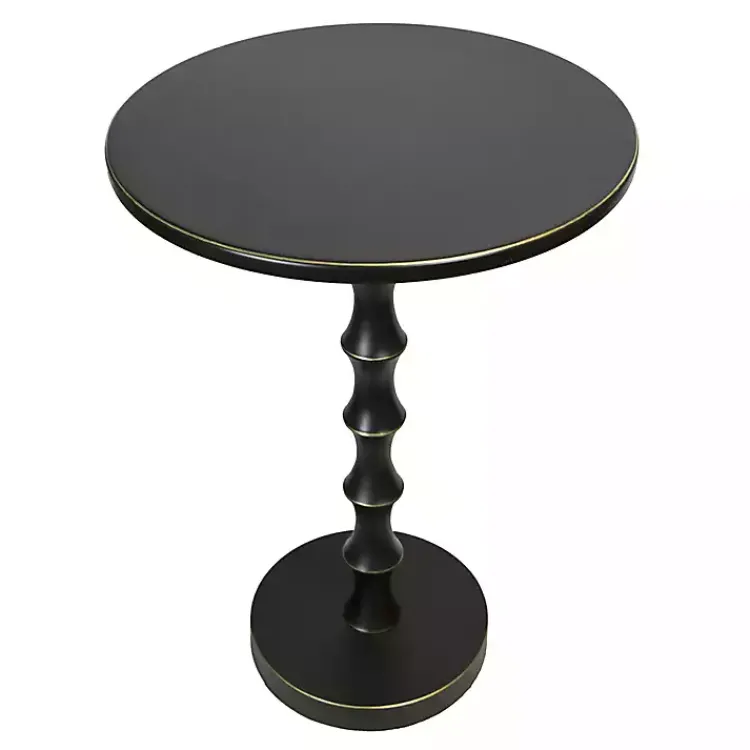 Kirklands Home Metal Bamboo Accent Table Black Discount