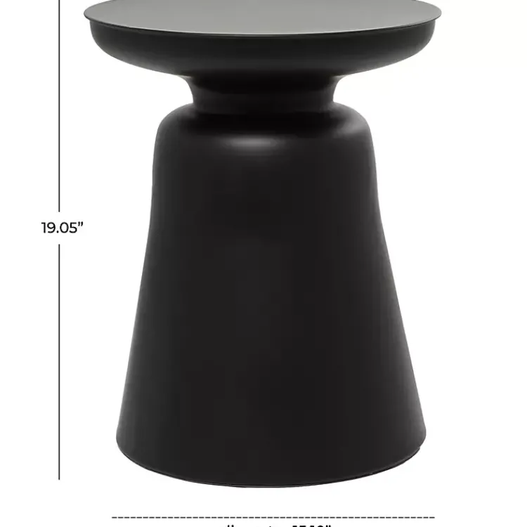 Kirklands Home Metal Bell Shaped Accent Table Black Clearance