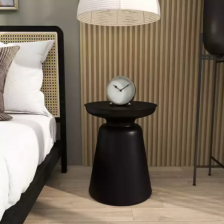 Kirklands Home Metal Bell Shaped Accent Table Black Clearance