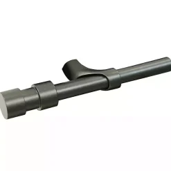 Kirklands Home Black Metal Blackout Finial Curtain Rod, 72 in.