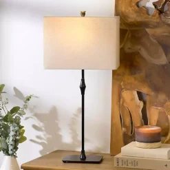 Kirklands Home Black Metal Candlestick Table Lamp Tan Online