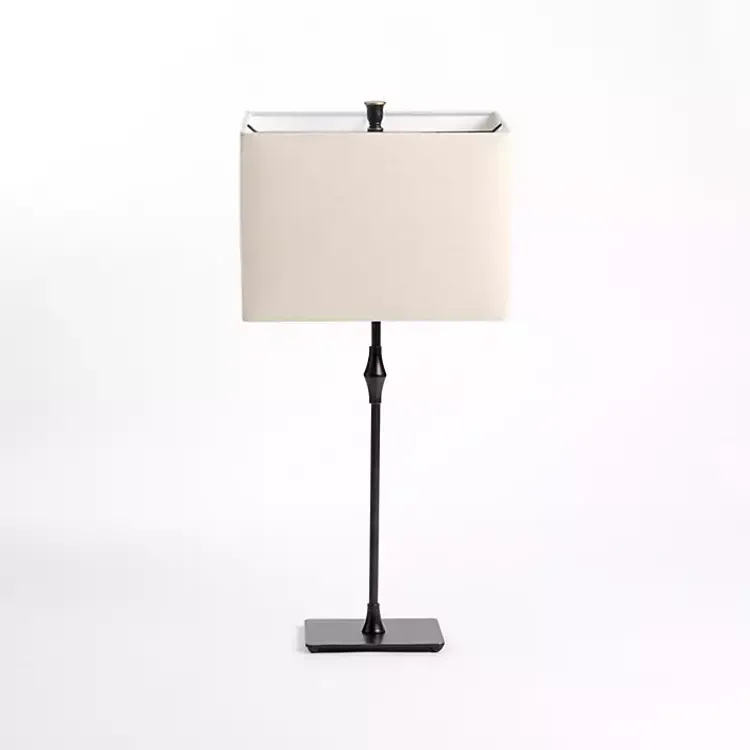 Kirklands Home Black Metal Candlestick Table Lamp Tan Online