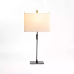 Kirklands Home Black Metal Candlestick Table Lamp Tan Online