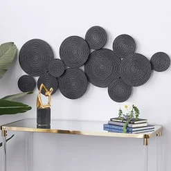 Kirklands Home Metal Circles Wall Plaque Black Online