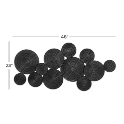 Kirklands Home Metal Circles Wall Plaque Black Online