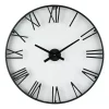 Kirklands Home Black Metal Clear Glass Wall Clock Outlet