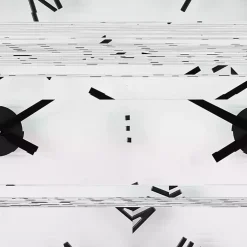 Kirklands Home Black Metal Clear Glass Wall Clock Outlet