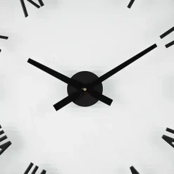 Kirklands Home Black Metal Clear Glass Wall Clock Outlet