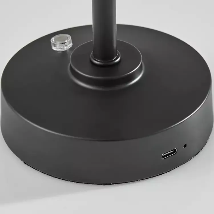 Kirklands Home Metal Cone Shade Cordless Table Lamp Black Clearance