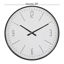 Kirklands Home Black Metal Contemporary Wall Clock Outlet