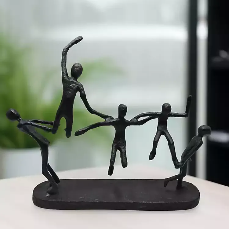 Statues & Figurines>Kirklands Home Metal Contortionist Statue Black