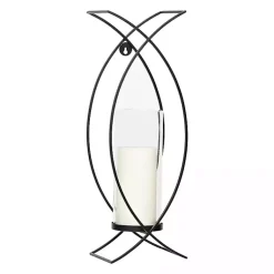Sconces>Kirklands Home Black Metal Crisscross Sconces, Set of 2