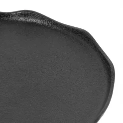 Kirklands Home Metal Deckled Edge Round Side Table Black