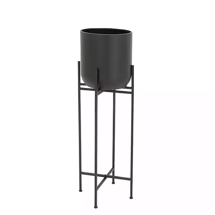 Kirklands Home Metal Dome Planter with Stand, 46 in. Black Hot