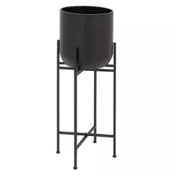 Kirklands Home Metal Dome Planter with Stand, 36 in. Black New