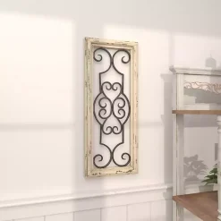 Kirklands Home Black Metal Farmhouse Scroll Wall Plaque Outlet