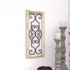 Kirklands Home Black Metal Farmhouse Scroll Wall Plaque Outlet
