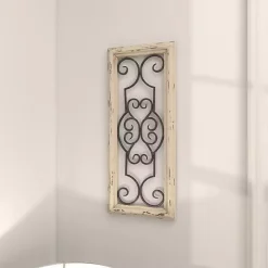 Kirklands Home Black Metal Farmhouse Scroll Wall Plaque Outlet
