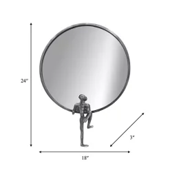 Kirklands Home Metal Figure Wall Mirror Black Sale