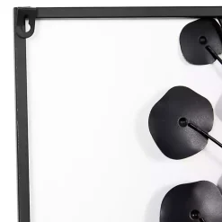 Kirklands Home Metal Floral Wall Plaques, Set of 2 Black Hot