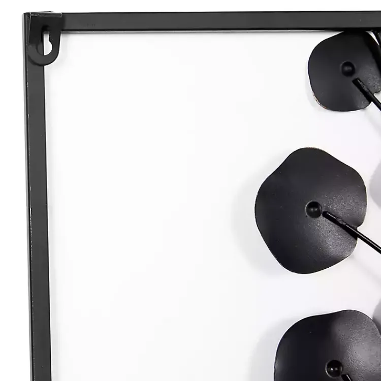 Kirklands Home Metal Floral Wall Plaques, Set of 2 Black Hot