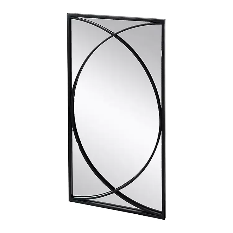 Kirklands Home Black Metal Geometric Wall Mirrors, Set of 3 Outlet