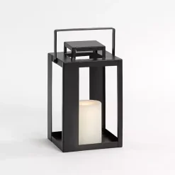 Lanterns>Kirklands Home Metal Harlow Lantern, 10 in. Black