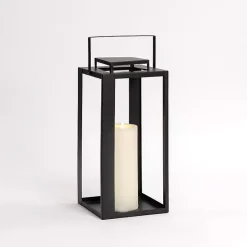 Lanterns>Kirklands Home Metal Harlow Lantern, 18 in. Black