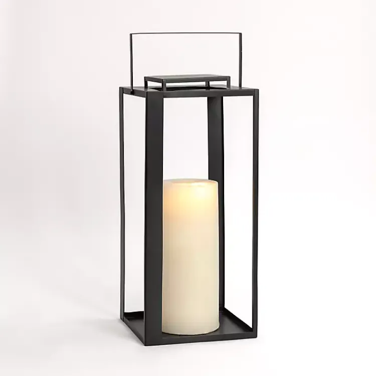 Lanterns>Kirklands Home Metal Harlow Lantern, 24 in. Black