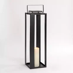Lanterns>Kirklands Home Metal Harlow Lantern, 30 in. Black