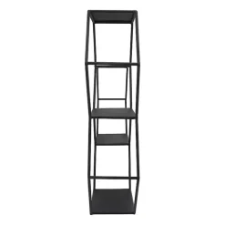 Kirklands Home Black Metal Hexagon Wall Shelf New
