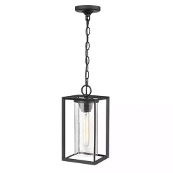 Kirklands Home Metal Lantern Pendant Light Black New