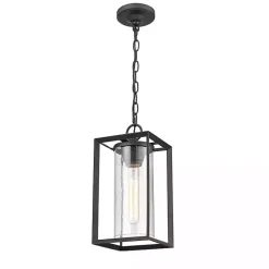 Kirklands Home Metal Lantern Pendant Light Black New