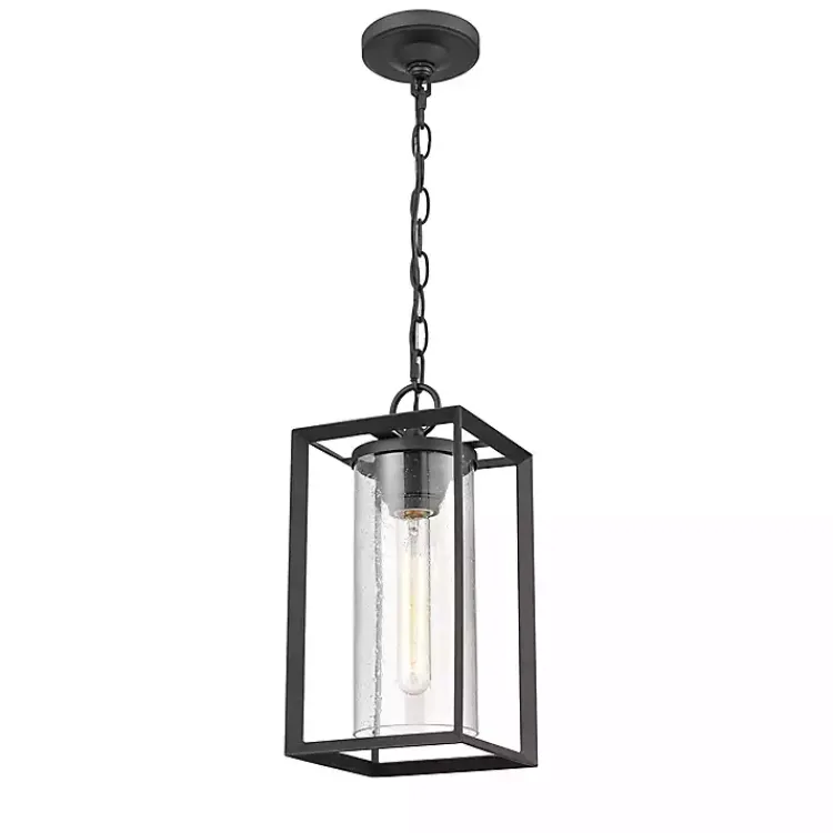 Kirklands Home Metal Lantern Pendant Light Black New