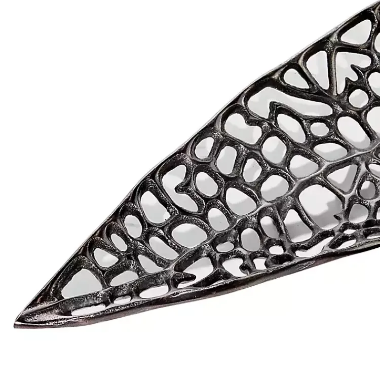 Decorative Trays>Kirklands Home Metal Leaf Trays, Set of 2 Black