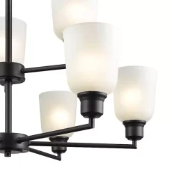 Kirklands Home Metal 9-Light Chandelier Black Clearance