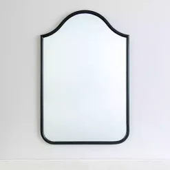 Kirklands Home Black Metal Linear Wave Mirror Hot
