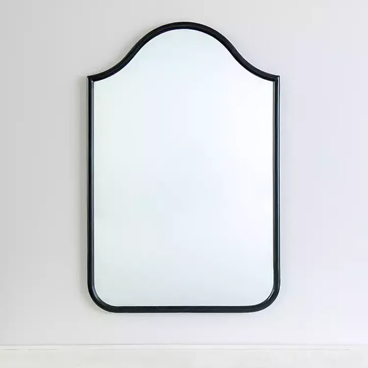 Kirklands Home Black Metal Linear Wave Mirror Hot